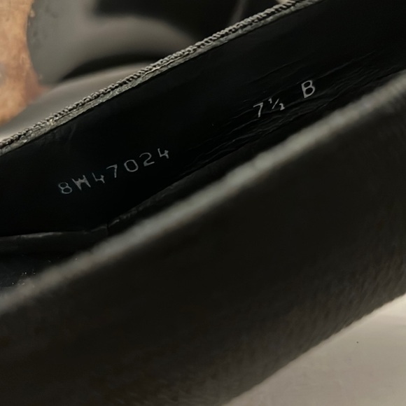Stuart Weitzman Black Pointed Square Dress Shoes Size 7.5 - Picture 8 of 10